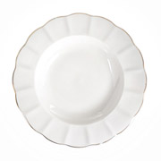 Тарілка супова порцелянова Royal Gold із золотом 26 см Lefard 949-017-2