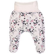 Повзунки для дівчинки 0302207дог футер Татошка білий з принтом