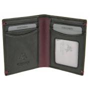 Мужской кожаный кошелек для кредитных карт Visconti AP-60 Thun black burgundy
