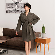 Жіночий халат Duna M61W фактурний муслін Cosy хакі