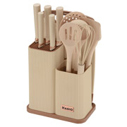 Набір кухонних приладів на підставці 11 предметів Magio MG-1099I бежевий