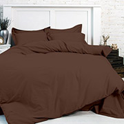 Однотонна постільна білизна MirSon бязь Chocolate perla 19-1217