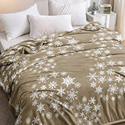 Плед Сніжинки беж 503329 велсофт Selena