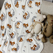 Плед дитячий в'язаний Тедді на місяці Прованс