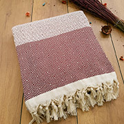 Плед бавовняний Monika red Diva