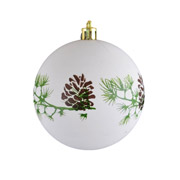 Игрушка новогодняя Шар 8 см с принтом Шишка Yes! Fun 972934