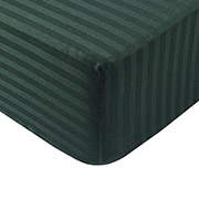 Простирадло страйп-сатин на гумці Iris Home Готель 1х1 смарагд