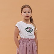 Футболка для дівчинки ФТ7 супрем Бембі 100-білий