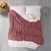 Простирадло махрове Walnut Iris Home темно-рожеве