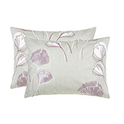 Набор из двух наволочек Гинкго Билоба бязь Home Line бежево-лиловый