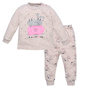 Піжама для дівчинки 0102302змш футер з підчосом Татошка бежевий