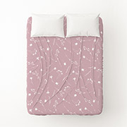 Простирадло Волошки бязь Home Line лілово-сірий