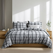 Комплект постельного белья зимний Flanel Cozy Grey SoundSleep фланель клетка серая