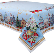 Скатертина гобеленова новорічна з люрексом Comet Lefard
