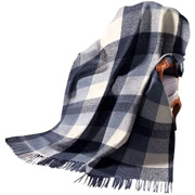 Плед вовняний Палермо 8 Love You білий-блакитний-синій