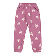 Штани для дівчинки ШР784 трикотаж Бембі 301-рожевий із принтом