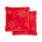 Подушка з вишивкою Сніжинки Art Fondue 877-039 червона