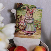 Гобеленова великодня рукавиця-прихватка Настрій Прованс