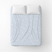 Простирадло Волошки бязь Home Line білі на блакитному