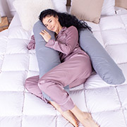 Подушка для вагітних та відпочинку U-подібна 8592 Eco Line Gray MirSon спрощена