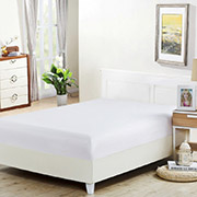 Простирадло однотонне на гумці White бязь 100% бавовна Good-Dream білий
