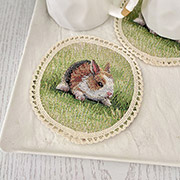 Серветка гобеленова кругла 10 см LiMaSo Round1179M-10D