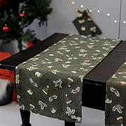 Доріжка новорічна Шапочки на зеленому Прованс