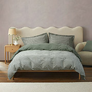 Постельное белье Checked Gingham хлопок Lotus Home оливковый