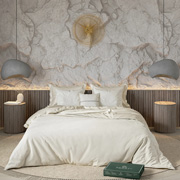 Комплект постільної білизни сатин-велюр Pagoti Delight молочний