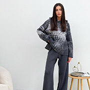 Штани в'язані Vibe Cotton Art Knit графіт