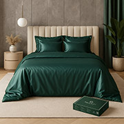 Комплект постільної білизни Aura ліоцелл Pagoti смарагдовий