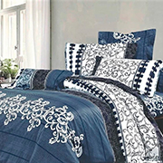 Комплект постельного белья бязь люкс Selena Вензель синий 100023