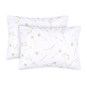 Набір із двох наволочок Волошки бязь Home Line бежеві на білому