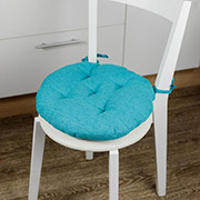 Кругла подушка на стілець Chenilla Прованс бірюза