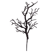 Ветка декоративная 41 см Коралл YES! Fun 974309 черная глиттер