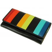 Жіночий шкіряний гаманець Visconti STR-4 c RFID Kos black multi