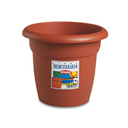 Горшок пластиковый круглый Mediterraneo 30 см Stefanplast 82300 терракот