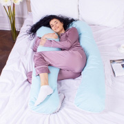 Подушка для вагітних та відпочинку U-подібна 8031 Eco Line White-Blue MirSon