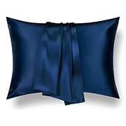 Шовкова наволочка Love You синя