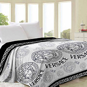 Плед флісовий Selena Абстракція сіра 500231