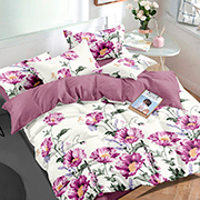 Постільна білизна Selena сатин Мак фіолетовий 300186