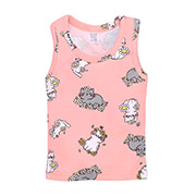 Майка для дівчинки 2505228пкц рібана Татошка рожевий з принтом