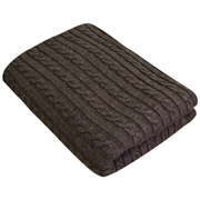 Плед в'язаний Прованс Soft коси Мокко 015