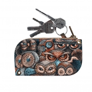 Ключница кожаная Devays Maker Совиные глаза 8х14 см