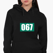Худі жіночий Номер 067 Чонхойон кальмара Squid Game MobiPrint 8921-3361 чорний