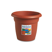 Горшок пластиковый круглый Mediterraneo 24 см Stefanplast 82240 терракот