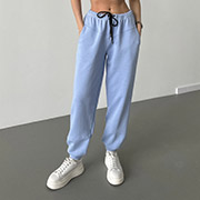 Штани жіночі спортивні з кокеткою 24054 German Volf блакитний