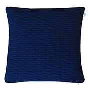 Наволочка вязаная декоративная Шато Прованс темно-синяя