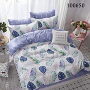 Комплект постільної білизни бязь люкс Selena Листочки кольорові 100650