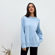 Джемпер в'язаний Мія oversize Art Knit блакитний
